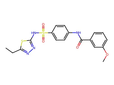 N-{4-[(5-ethyl-1,3,4-thiadiazol-2-yl)sulfamoyl]phenyl}-3-methoxybenzamide structure