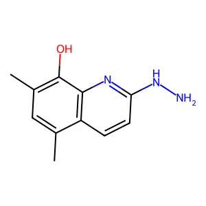 2-Hydrazinyl-5,7-dimethylquinolin-8-ol structure