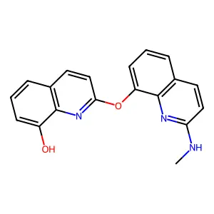 2-([2-(Methylamino)quinolin-8-yl]oxy)quinolin-8-ol structure