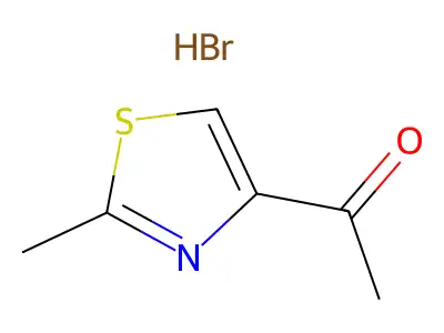 4-Acetyl-2-methyl-1,3-thiazol-3-ium bromide structure
