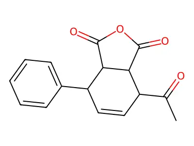 4-Acetyl-7-phenyl-3a,4,7,7a-tetrahydro-2-benzofuran-1,3-dione structure
