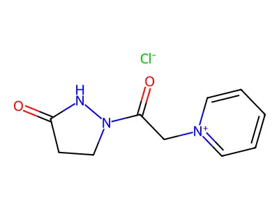 1-[2-oxo-2-(3-oxotetrahydro-1H-pyrazol-1-yl)ethyl]pyridinium chloride structure