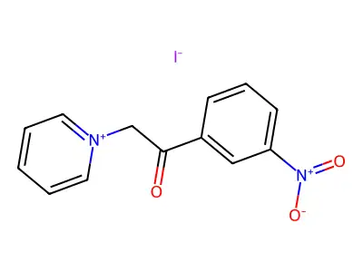 1-[2-(3-Nitrophenyl)-2-oxoethyl]pyridinium iodide structure