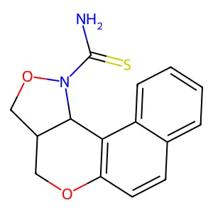 3a,11c-dihydro-3H-benzo[5,6]chromeno[4,3-c]isoxazole-1(4H)-carbothioamide structure