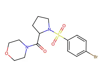 {1-[(4-Bromophenyl)sulfonyl]-2-pyrrolidinyl}(morpholino)methanone structure