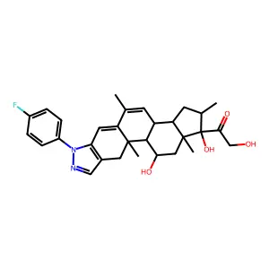 6,16b-Dimethyl-20-oxo-11b,17a,21-triol-2-(p-fluorophenyl)pregna-4,6-dieno-(3,2- structure