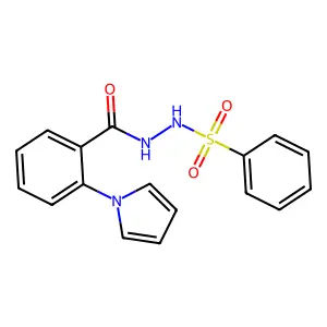 N'-[2-(1H-pyrrol-1-yl)benzoyl]benzenesulfonohydrazide structure