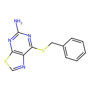 7-(Benzylsulfanyl)[1,3]thiazolo[5,4-d]pyrimidin-5-amine structure