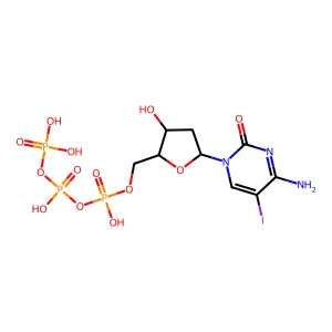 2'-Deoxy-5-iodocytidine 5'-(tetrahydrogen triphosphate) structure