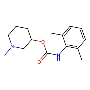 Carbanilic acid, 2,6-dimethyl-, N-methyl-3-piperidinyl ester structure