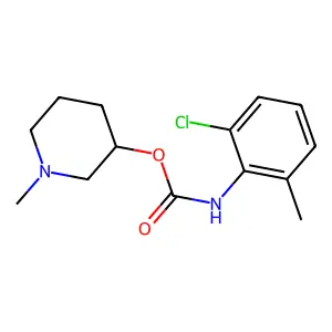 Carbanilic acid, 6-chloro-2-methyl-, N-methyl-3-piperidinyl ester structure