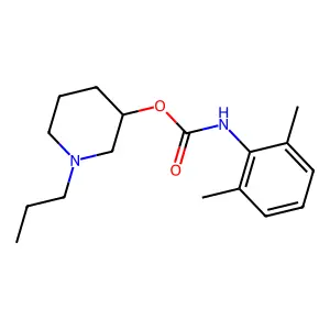 1-Propylpiperidin-3-yl hydrogen (2,6-dimethylphenyl)carbonimidate structure