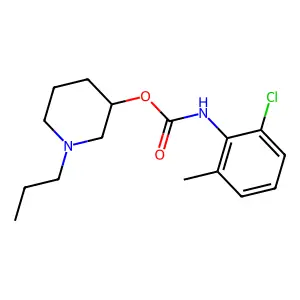 Carbanilic acid, 6-chloro-2-methyl-, N-propyl-3-piperidinyl ester structure