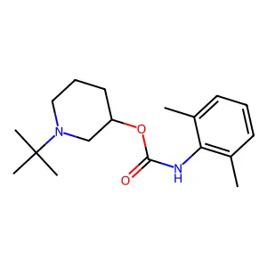 1-tert-Butylpiperidin-3-yl hydrogen (2,6-dimethylphenyl)carbonimidate structure