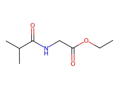 Ethyl 2-(2-methylpropanamido)acetate structure