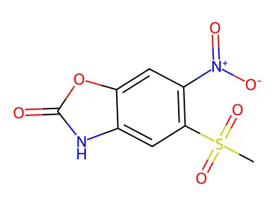 5-Mesyl-6-nitrobenzoxazol-2(3H)-one structure