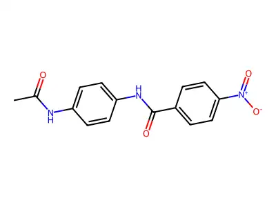 N-(4-acetamidophenyl)-4-nitrobenzamide structure