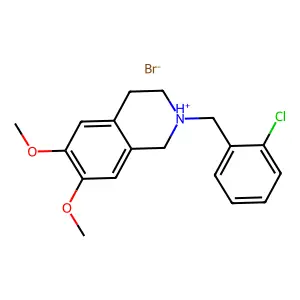 Isoquinoline, 1,2,3,4-tetrahydro-2-(o-chlorobenzyl)-6,7-dimethoxy-, hydrobromide structure