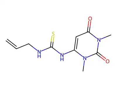 Uracil, 1,3-dimethyl-5-(allylthiourea)- structure