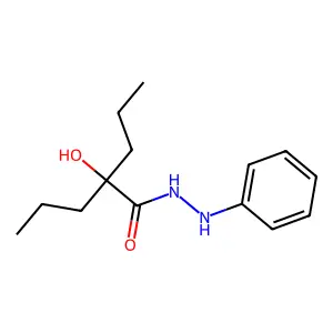 Valeric acid, 2-hydroxy-2-propyl-, 2-phenylhydrazide structure
