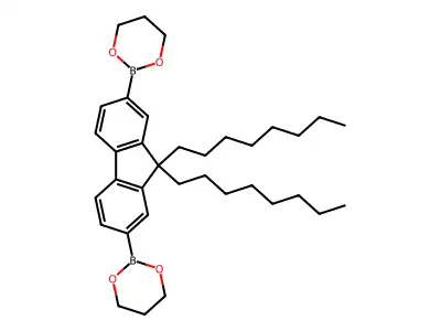 9,9-Dioctylfluorene-2,7-bis(trimethyleneborate) structure