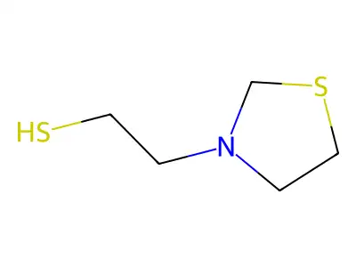 N-(2-mercaptoethyl)-1,3-thiazolidine structure