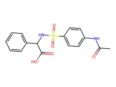 ({[4-(Acetylamino)phenyl]sulfonyl}amino)(phenyl)acetic acid structure
