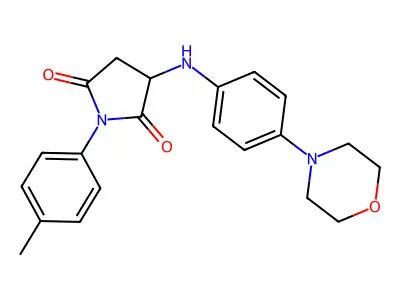 1-(4-Methylphenyl)-3-{[4-(morpholin-4-yl)phenyl]amino}pyrrolidine-2,5-dione structure