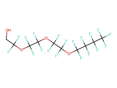 1H,1H-Nonadecafluoro-3,6,9-trioxatridecan-1-ol structure