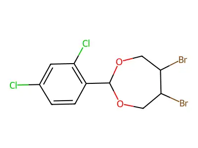 5,6-Dibromo-2-(2,4-dichlorophenyl)-1,3-dioxepane structure