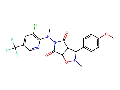 5-[[3-chloro-5-(trifluoromethyl)-2-pyridinyl](methyl)amino]-3-(4-methoxyphenyl)-2-methyldihydro-2H-pyrrolo[3,4-d]isoxazole-4,6(3H,5H)-dione structure