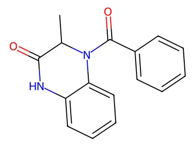 4-benzoyl-3-methyl-3,4-dihydro-2(1H)-quinoxalinone structure
