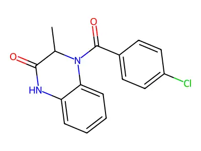 4-(4-chlorobenzoyl)-3-methyl-3,4-dihydro-2(1H)-quinoxalinone structure