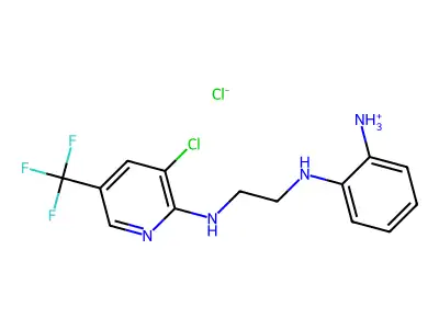 2-[(2-{[3-chloro-5-(trifluoromethyl)-2-pyridinyl]amino}ethyl)amino]benzenaminium chloride structure