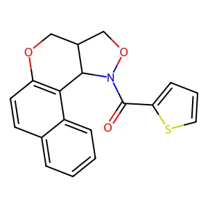 3a,11c-dihydro-3H-benzo[5,6]chromeno[4,3-c]isoxazol-1(4H)-yl(2-thienyl)methanone structure