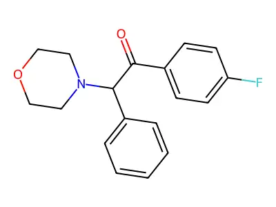 1-(4-Fluorophenyl)-2-(4-morpholinyl)-2-phenylethanone structure
