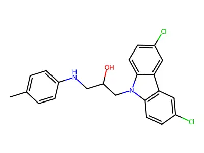 1-(3,6-Dichloro-carbazol-9-yl)-3-p-tolylamino-propan-2-ol structure