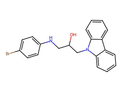 1-((4-bromophenyl)amino)-3-(9H-carbazol-9-yl)propan-2-ol structure