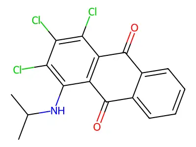 1,2,3-Trichloro-4-(propan-2-ylamino)anthracene-9,10-dione structure