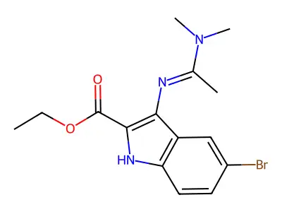 ethyl 5-bromo-3-[1-(dimethylamino)ethylideneamino]-1H-indole-2-carboxylate structure