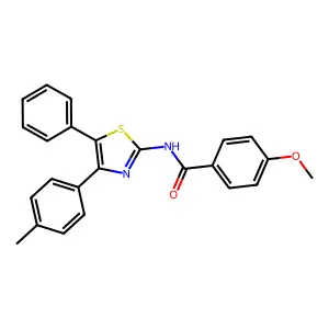4-methoxy-N-[4-(4-methylphenyl)-5-phenyl-1,3-thiazol-2-yl]benzamide structure