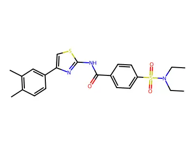 4-(diethylsulfamoyl)-N-[4-(3,4-dimethylphenyl)-1,3-thiazol-2-yl]benzamide structure