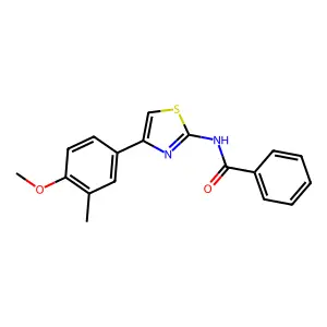 N-[4-(4-methoxy-3-methylphenyl)-1,3-thiazol-2-yl]benzamide structure