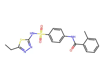 N-{4-[(5-Ethyl-1,3,4-thiadiazol-2-YL)sulfamoyl]phenyl}-2-methylbenzamide structure