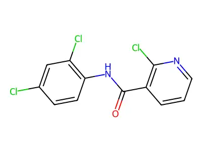 2-chloro-N-(2,4-dichlorophenyl)pyridine-3-carboxamide structure