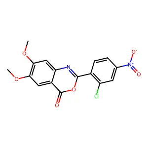 2-(2-Chloro-4-nitrophenyl)-6,7-dimethoxy-3,1-benzoxazin-4-one structure