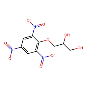 3-(2,4,6-Trinitrophenoxy)propane-1,2-diol structure