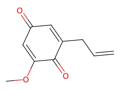 2,5-Cyclohexadiene-1,4-dione, 2-methoxy-6-(2-propenyl)- structure