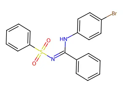 N'-(benzenesulfonyl)-N-(4-bromophenyl)benzenecarboximidamide structure