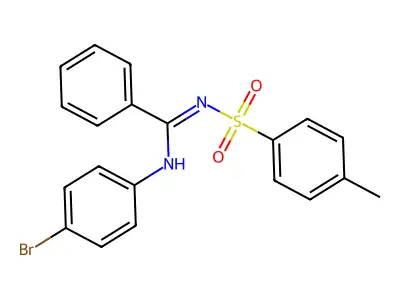 N-(4-bromophenyl)-N'-tosylbenzimidamide structure